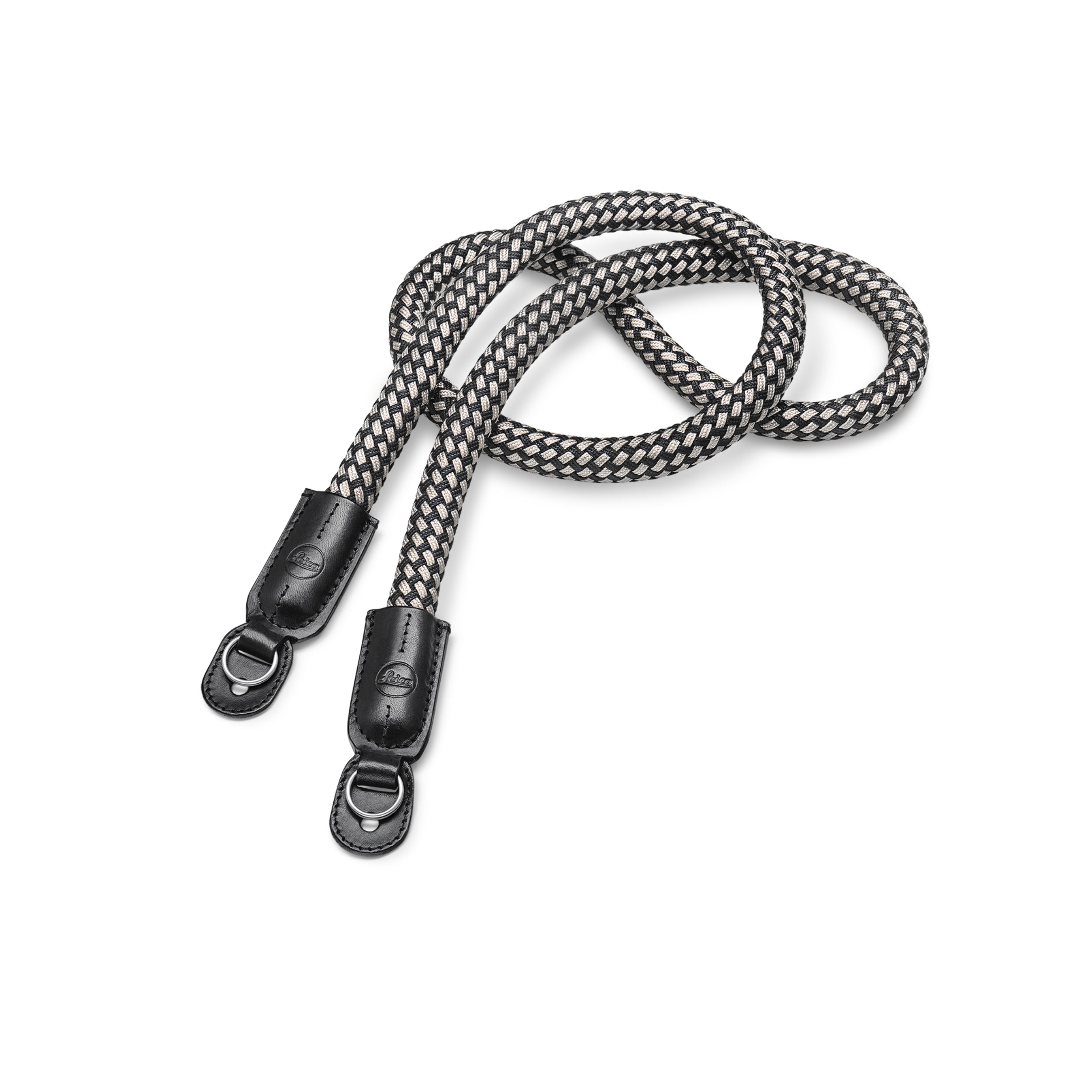 Carrying Strap, round braided rayon & leather cord