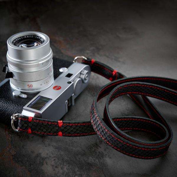 Dây đeo máy ảnh Riviera Black Mamba & Red Stitches, Limited Edition