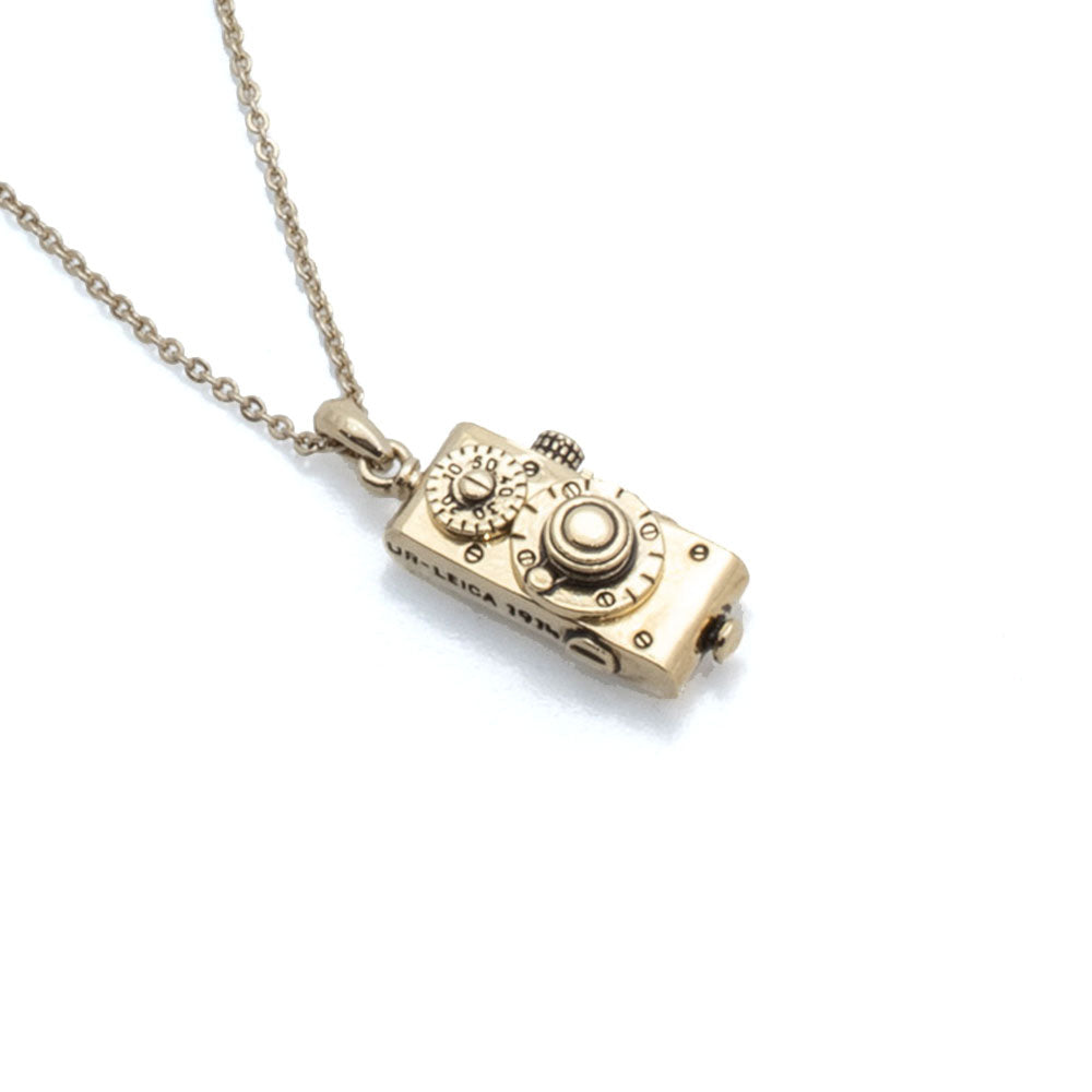 Leica Necklace, White Gold Antique