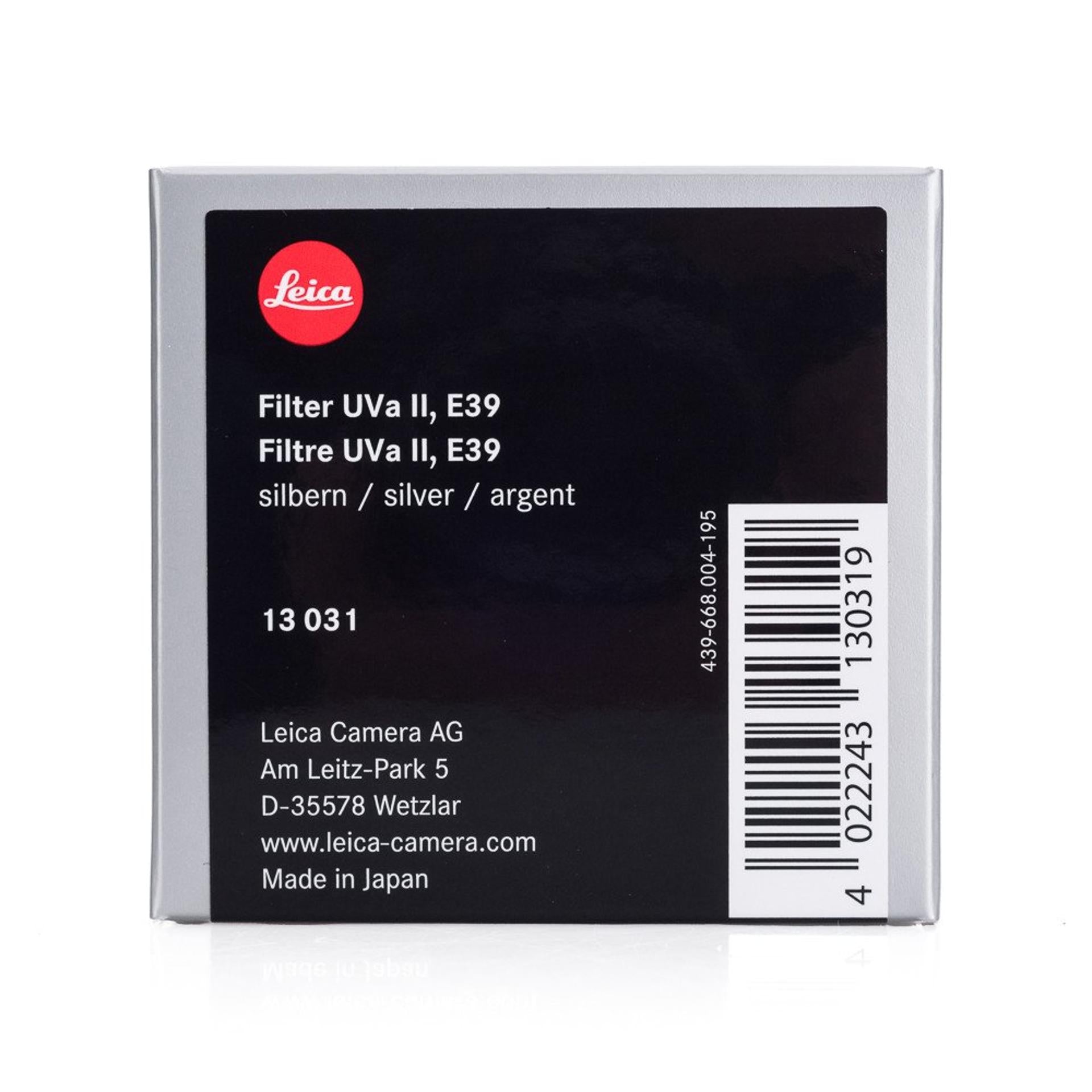 Kính lọc Leica UVa II E39