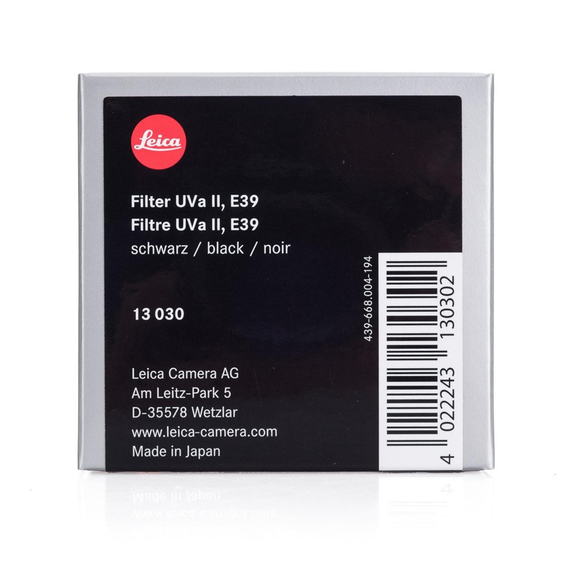 Kính lọc Leica UVa II E39